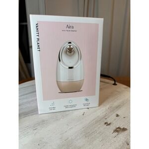Vanity Planet Aira Ionic Facial Steamer‎ w/3 Essential Oil Baskets Silver